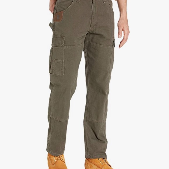 Wrangler work wear mens 36/32 color Loden carpenter styled TALLS COTTON - Picture 16 of 16